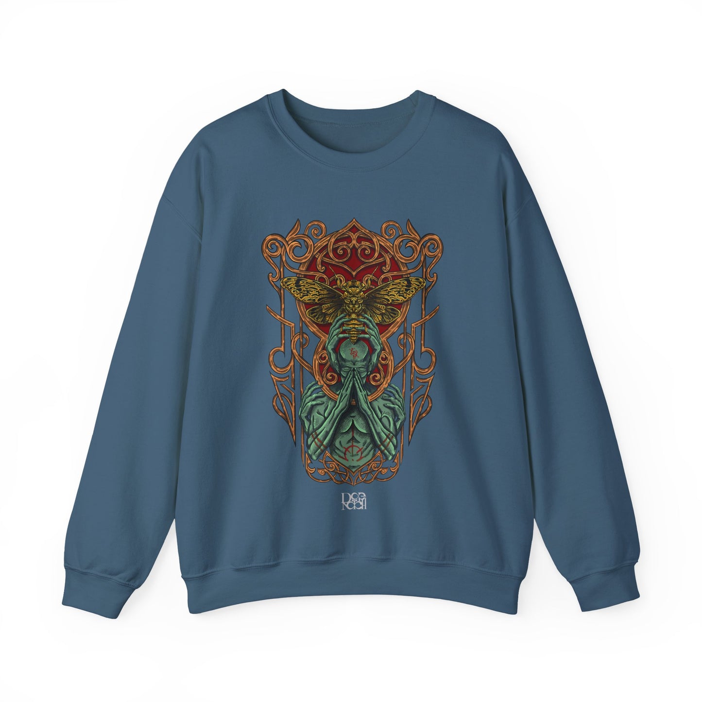 Unique Illustration Sweatshirt | Celtic Ornament Back Graphic, Magical