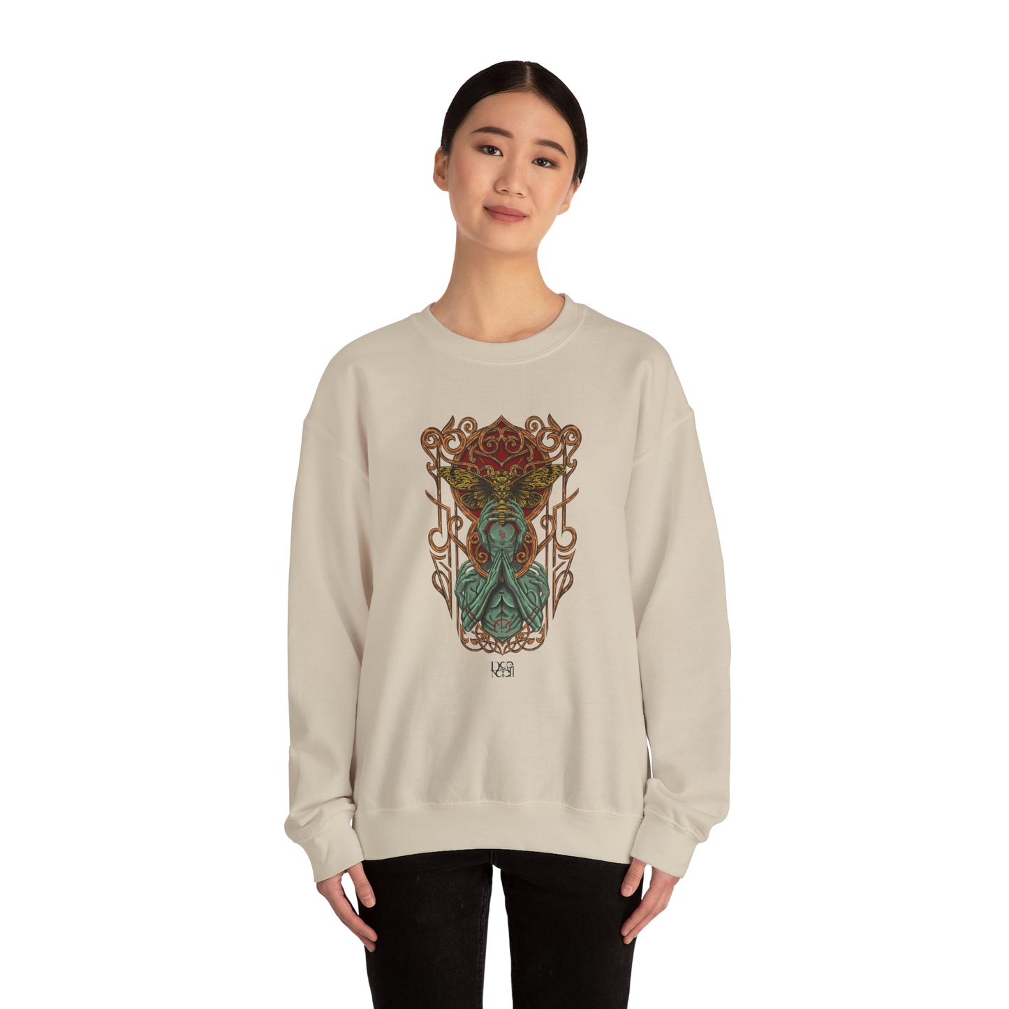 Unique Illustration Sweatshirt | Celtic Ornament Back Graphic, Magical