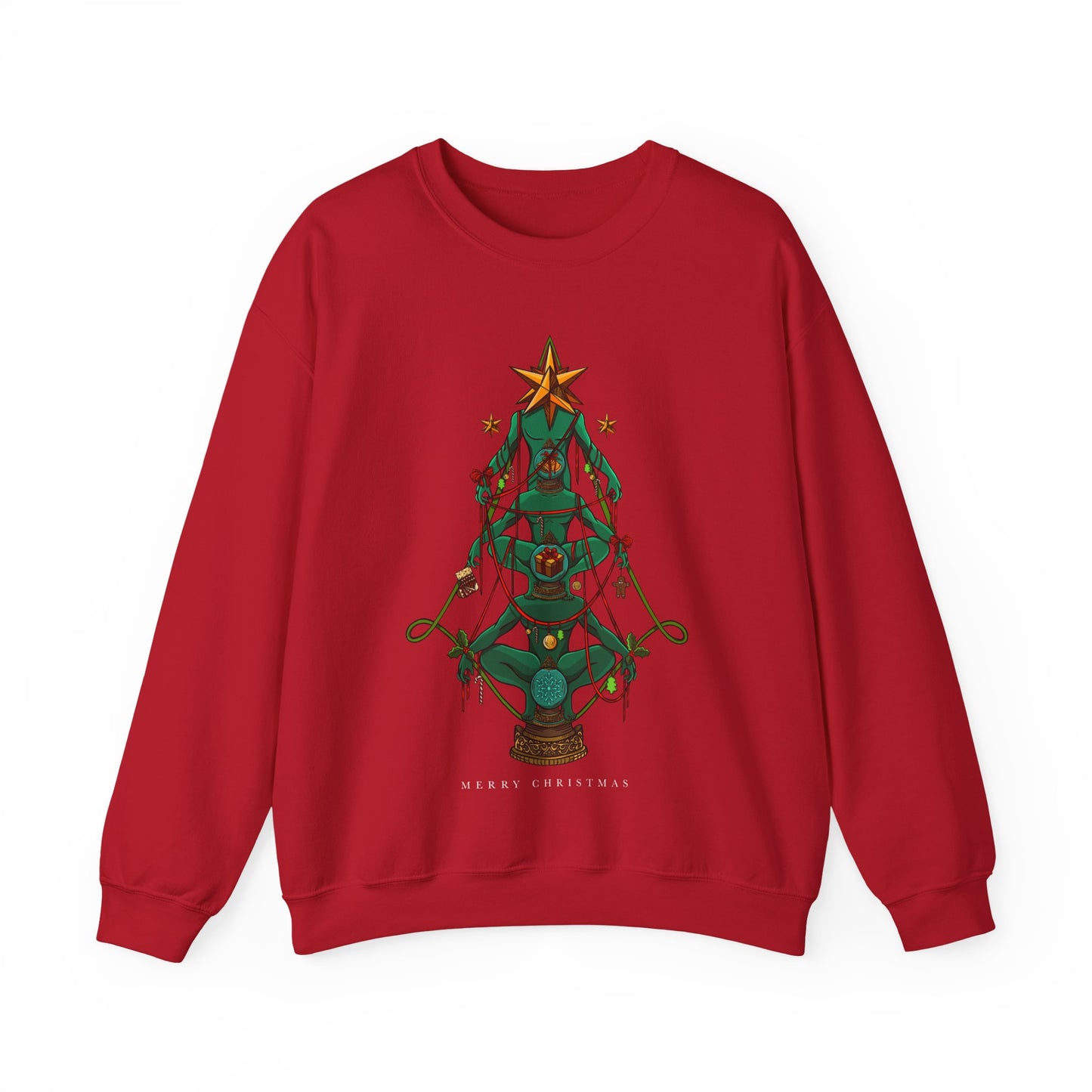 Christmas Art Sweatshirt, Holiday Crewneck Jumper, Festive Winter Pullover, Xmas Clothing Gift, Cozy Graphic Apparel