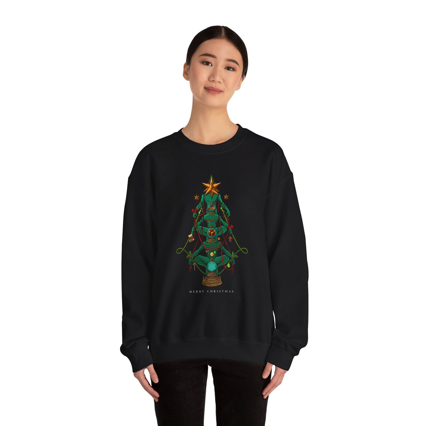 Christmas Art Sweatshirt, Holiday Crewneck Jumper, Festive Winter Pullover, Xmas Clothing Gift, Cozy Graphic Apparel