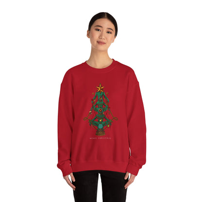 Christmas Art Sweatshirt, Holiday Crewneck Jumper, Festive Winter Pullover, Xmas Clothing Gift, Cozy Graphic Apparel