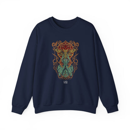 Unique Illustration Sweatshirt | Celtic Ornament Back Graphic, Magical