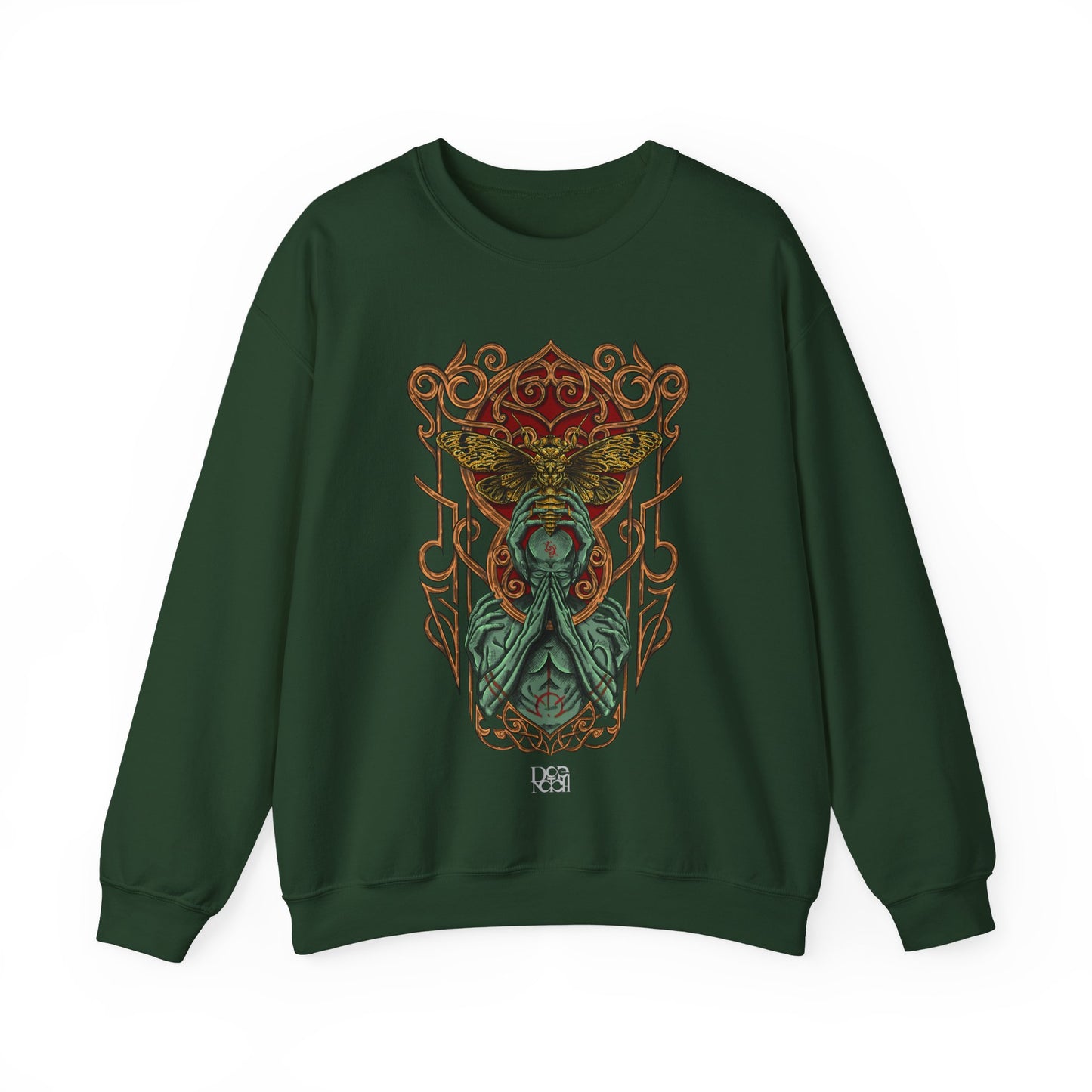 Unique Illustration Sweatshirt | Celtic Ornament Back Graphic, Magical