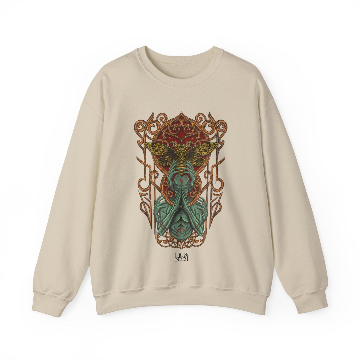 Unique Illustration Sweatshirt | Celtic Ornament Back Graphic, Magical