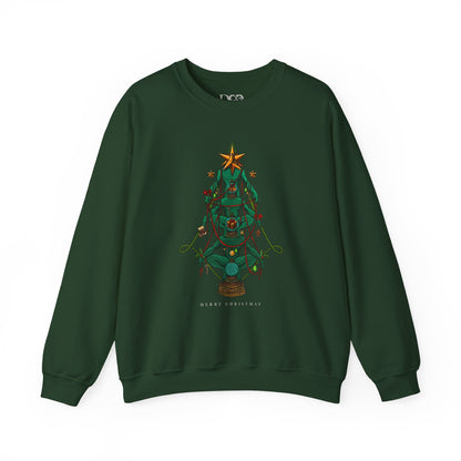 Christmas Art Sweatshirt, Holiday Crewneck Jumper, Festive Winter Pullover, Xmas Clothing Gift, Cozy Graphic Apparel