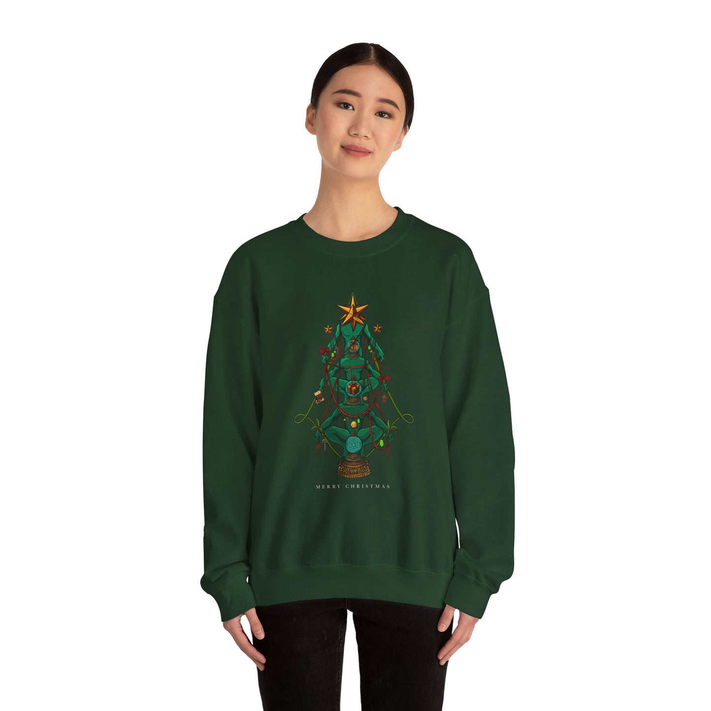 Christmas Art Sweatshirt, Holiday Crewneck Jumper, Festive Winter Pullover, Xmas Clothing Gift, Cozy Graphic Apparel