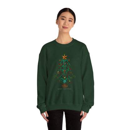 Christmas Art Sweatshirt, Holiday Crewneck Jumper, Festive Winter Pullover, Xmas Clothing Gift, Cozy Graphic Apparel