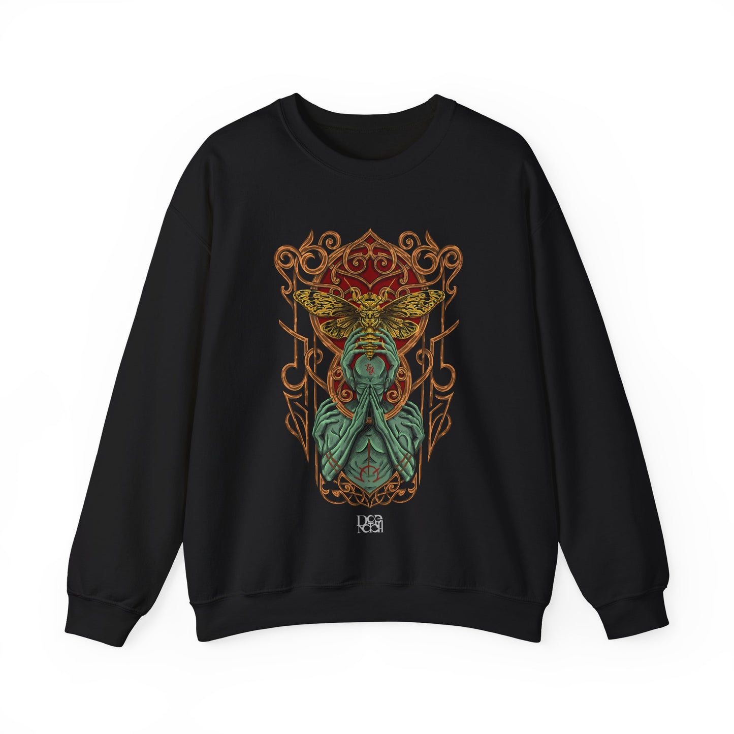 Unique Illustration Sweatshirt | Celtic Ornament Back Graphic, Magical
