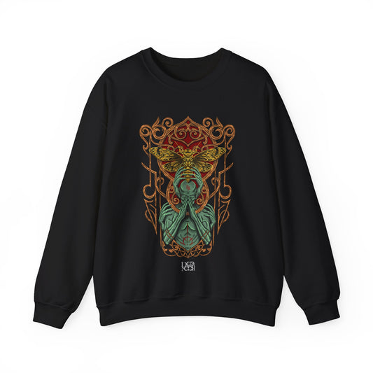 Unique Illustration Sweatshirt | Celtic Ornament Back Graphic, Magical