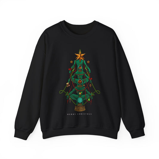 Christmas Art Sweatshirt, Holiday Crewneck Jumper, Festive Winter Pullover, Xmas Clothing Gift, Cozy Graphic Apparel
