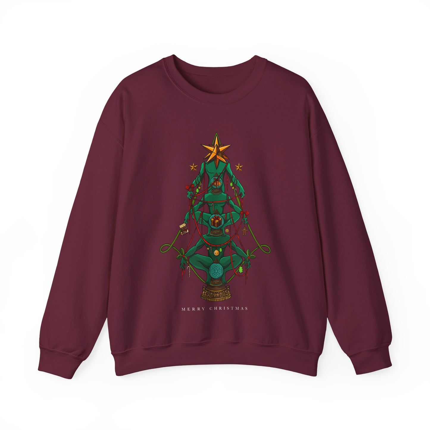 Christmas Art Sweatshirt, Holiday Crewneck Jumper, Festive Winter Pullover, Xmas Clothing Gift, Cozy Graphic Apparel