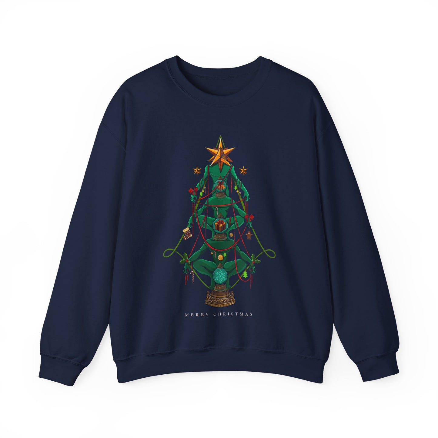 Christmas Art Sweatshirt, Holiday Crewneck Jumper, Festive Winter Pullover, Xmas Clothing Gift, Cozy Graphic Apparel