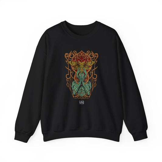 Unique Illustration Sweatshirt | Celtic Ornament Back Graphic, Magical