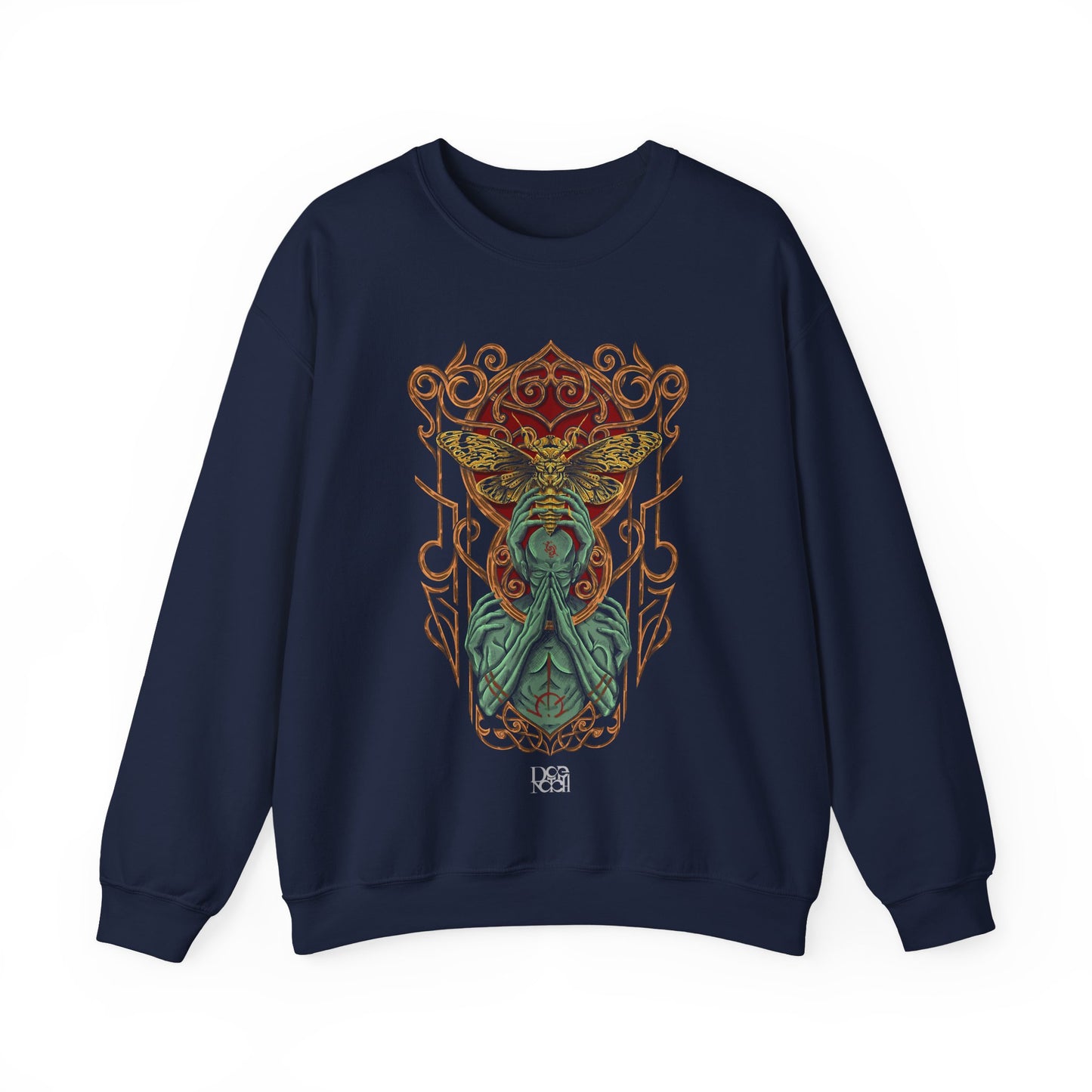 Unique Illustration Sweatshirt | Celtic Ornament Back Graphic, Magical