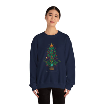 Christmas Art Sweatshirt, Holiday Crewneck Jumper, Festive Winter Pullover, Xmas Clothing Gift, Cozy Graphic Apparel