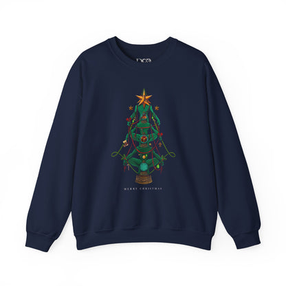 Christmas Art Sweatshirt, Holiday Crewneck Jumper, Festive Winter Pullover, Xmas Clothing Gift, Cozy Graphic Apparel