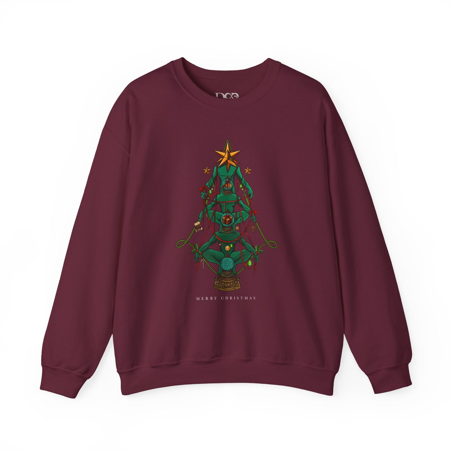 Christmas Art Sweatshirt, Holiday Crewneck Jumper, Festive Winter Pullover, Xmas Clothing Gift, Cozy Graphic Apparel